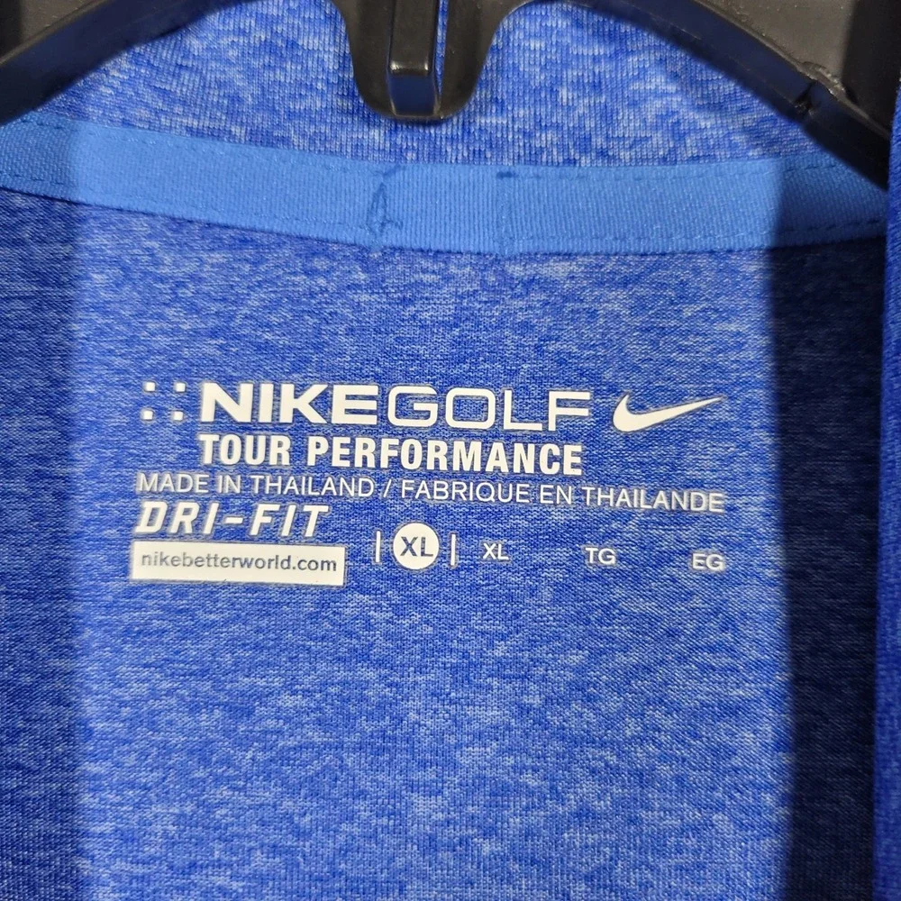 Nike Golf Polo Mens XL Blue Presidents Cup Tour‎ Performance Dri-Fit
